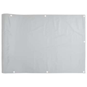 Paravan de grădină, gri, 300x75 cm, PVC - Img 2