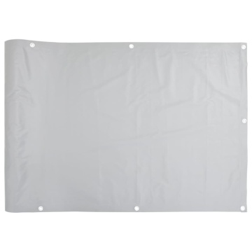 Paravan de grădină, gri, 400x90 cm, PVC - Img 2