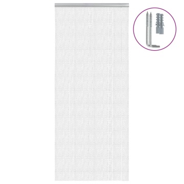 Paravan de ușă cu lanț, 90x212 cm, aluminiu - Img 1