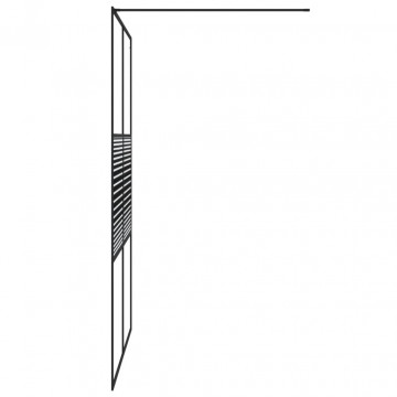 Paravan duș walk-in negru 140x195 cm sticlă ESG transparentă - Img 4