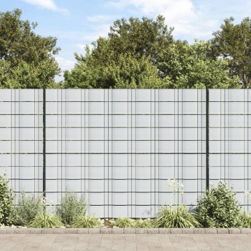 Paravane de grădină, 10 buc., gri deschis, 252,5x19 cm, PVC - Img 1