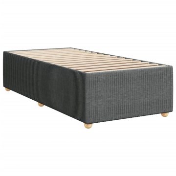 Pat box spring cu saltea, gri închis, 100x200 cm, textil - Img 7