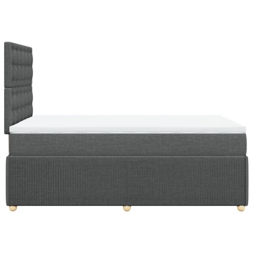 Pat box spring cu saltea, gri închis, 120x200 cm, textil - Img 8