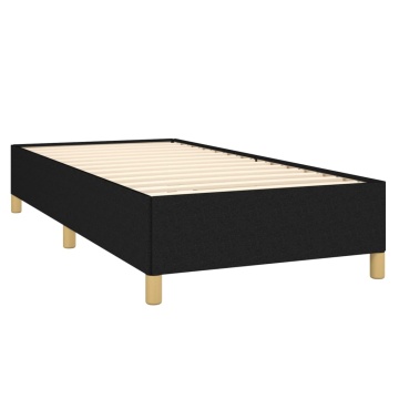 Pat box spring cu saltea, negru, 100x200 cm, textil - Img 4