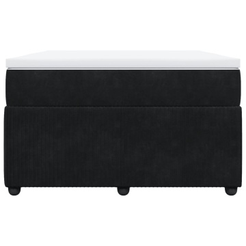 Pat box spring cu saltea, negru, 120x200 cm, catifea - Img 4