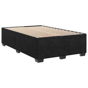 Pat box spring cu saltea, negru, 120x200 cm, catifea - Img 8