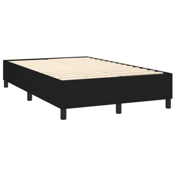 Pat box spring cu saltea, negru, 120x200 cm, textil - Img 4