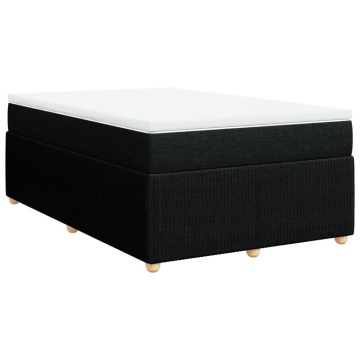 Pat box spring cu saltea, negru, 120x200 cm, textil - Img 2