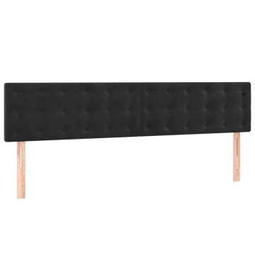 Pat box spring cu saltea, negru, 160x200 cm, catifea - Img 5