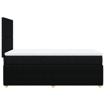 Pat box spring cu saltea, negru, 90x190 cm, textil - Img 6