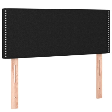 Pat box spring cu saltea, negru, 90x200 cm, textil - Img 5