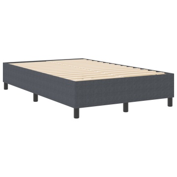 Pat Box Spring Gri Închis 120x200 cm din țesătură de corduroy - Img 3