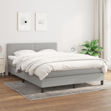 Pat continental, gri deschis, 140x200 cm, material textil - Img 1