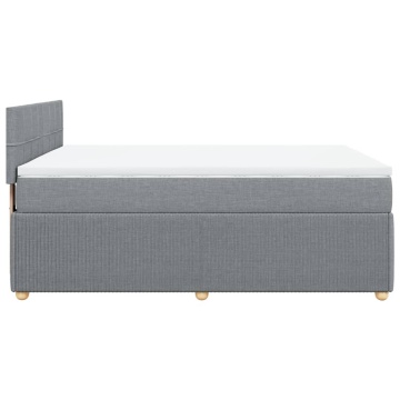 Pat continental, gri deschis, 140x200 cm, material textil - Img 7