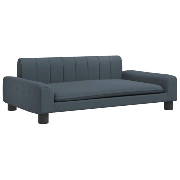 Pat de câini, gri închis, 90x53x30 cm, material textil - Img 2