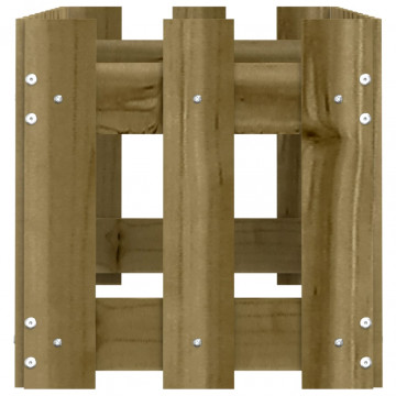 Pat înălțat grădină design gard 100x30x30 cm lemn impregnat pin - Img 5