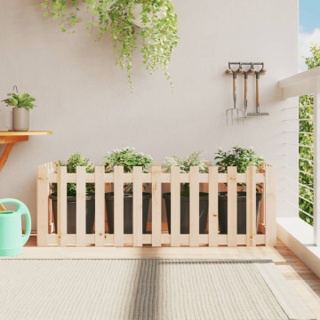 Pat înălțat grădină design gard 150x50x50 cm lemn de pin tratat - Img 1