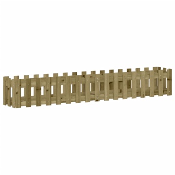 Pat înălțat grădină design gard 200x30x30 cm lemn impregnat pin - Img 4
