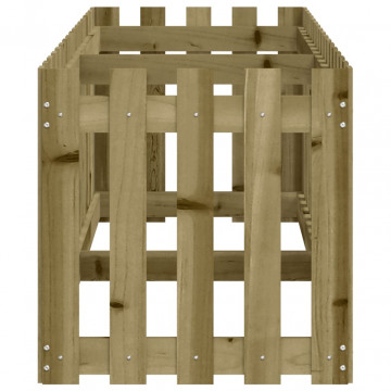 Pat înălțat grădină design gard 200x50x50 cm lemn impregnat pin - Img 5