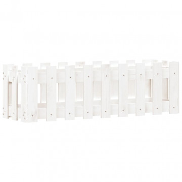 Pat înălțat grădină design gard alb 100x30x30cm lemn pin tratat - Img 2