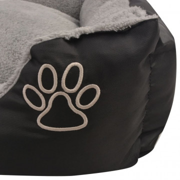 Pat pentru câini cu pernă căptușită, negru, mărime XL - Img 3