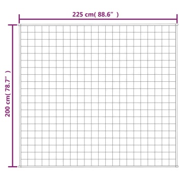 Pătură cu greutăți, gri, 200x225 cm, 9 kg, material textil - Img 5