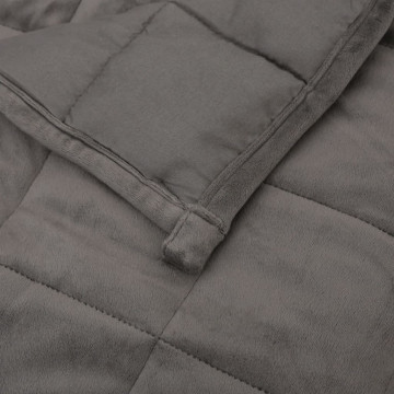 Pătură cu greutăți, gri, 200x235 cm, 11 kg, material textil - Img 6