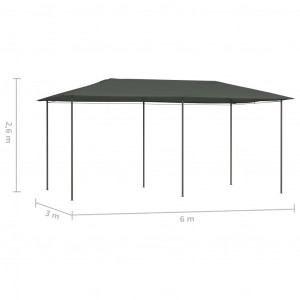 Pavilion, antracit, 3x6x2,6 m, 160 g/m² - Img 4