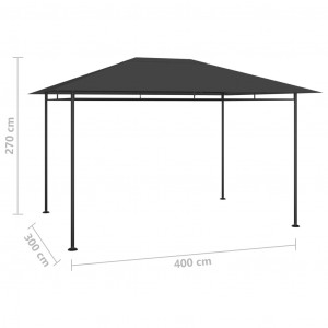 Pavilion, antracit, 4x3x2,7 m, 180 g/m² - Img 5