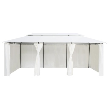 Pavilion cu perdele, alb, 600 x 298 x 270 cm, 180g/m² - Img 2