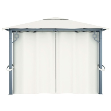 Pavilion cu perdele, crem, 400 x 300 cm, aluminiu - Img 6