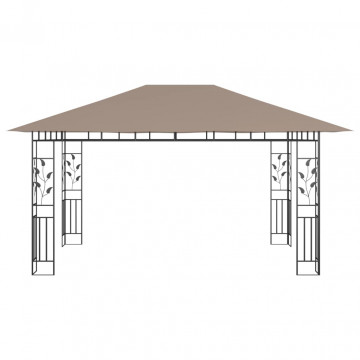 Pavilion cu plasă anti-țânțari, gri taupe, 4x3x2,73 m, 180 g/m² - Img 2