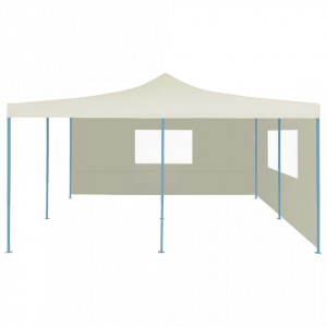 Pavilion pliabil cu 2 pereți laterali, crem, 5 x 5 m - Img 2