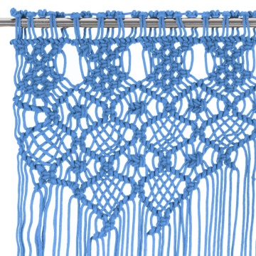 Perdea macrame, albastru, 140 x 240 cm, bumbac - Img 3