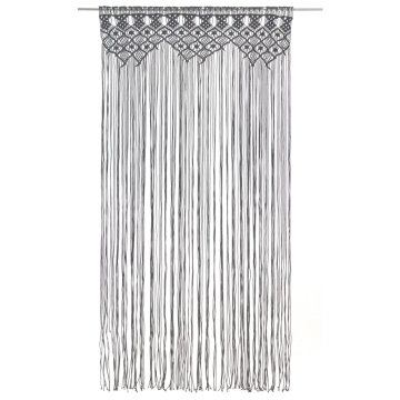 Perdea macrame, antracit, 140 x 240 cm, bumbac - Img 2