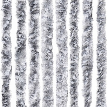 Perdea pentru insecte, alb și gri, 90 x 200 cm, chenille - Img 5