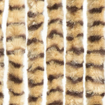 Perdea pentru insecte, bej și maro, 90 x 220 cm, chenille - Img 6