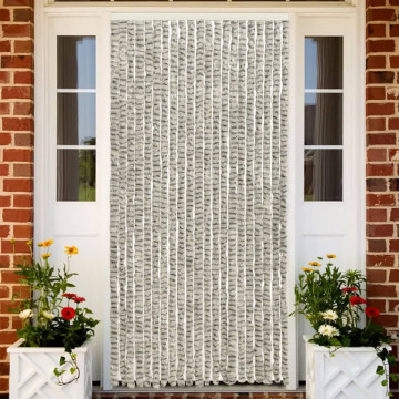 Perdea pentru insecte gri deschis și gri închis100x200cmchenille - Img 1