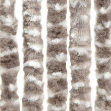 Perdea pentru insecte, gri taupe și alb, 56 x 185 cm, chenille - Img 6