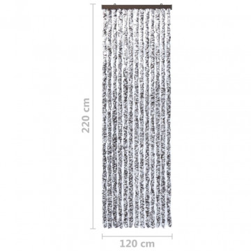 Perdea pentru insecte, maro și bej, 120x220 cm, Chenille - Img 7