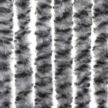 Perdele pentru insecte, gri și alb-negru, 100x220 cm, chenille - Img 7