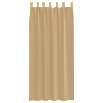 Perdele Voile cu buzunare pentru bare 2 buc Nisip - Img 4