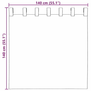 Perdele Voile cu buzunare pentru bare 2 buc Nisip - Img 7