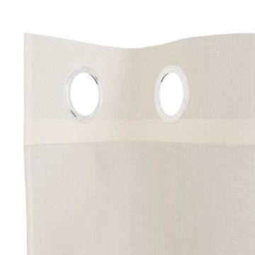 Perdele Voile cu Oeli 2 buc Crem 140x245 cm - Img 8