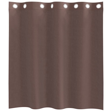 Perdele Voile cu Oelii 2 buc Maro 140x140 cm - Img 4