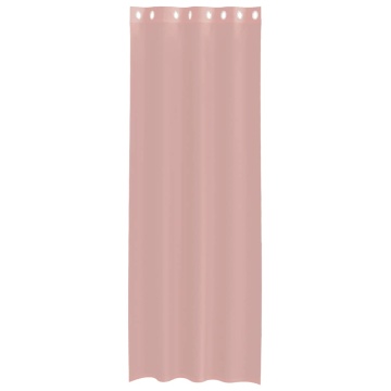Perdele Voile cu Oelii 2 buc Roz 140x260 cm - Img 4