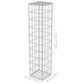 Perete gabion cu capace, 20x20x100 cm, oțel galvanizat - Img 5