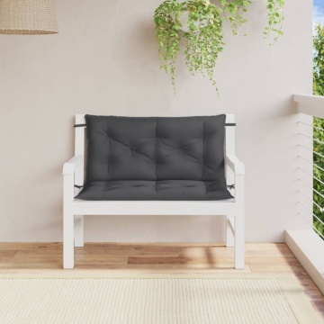 Pernă bancă de grădină 2 buc melanj antracit 100x50x7 cm textil - Img 3