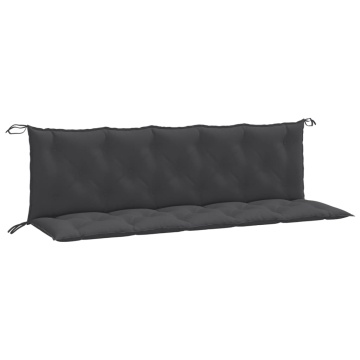 Pernă bancă de grădină 2 buc melanj antracit 180x50x7 cm textil - Img 2