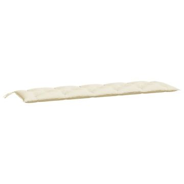 Pernă bancă de grădină, crem, 180x50x7 cm, textil oxford - Img 2